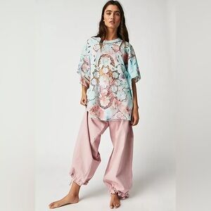 Free People Tie-Dye Floral Sunrise Tee